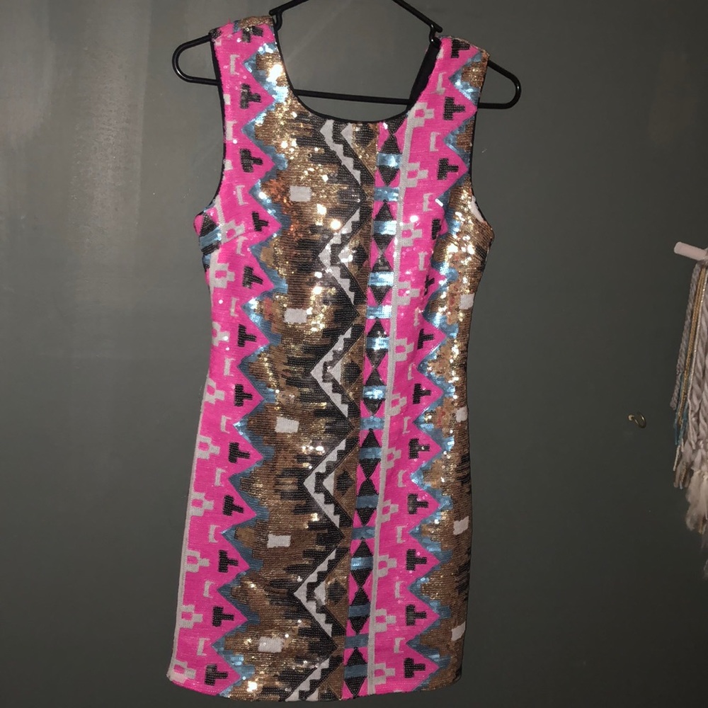Aztec sequin dress